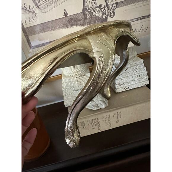 Vintage Gold Wall Shelf Metallic Decor Burwood sconce ornate Hollywood regency - Picture 15 of 16